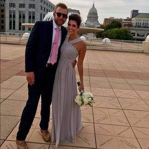 Bill Levkoff Bridesmaid Dress Size 2 - Desert Gray